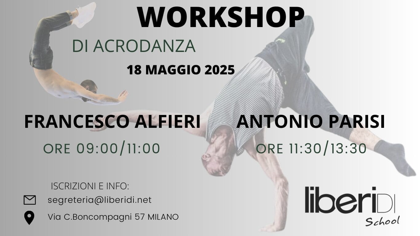 workshop acrodanza liberi di... physical theatre. antonio Parisi - Francesco Alfieri